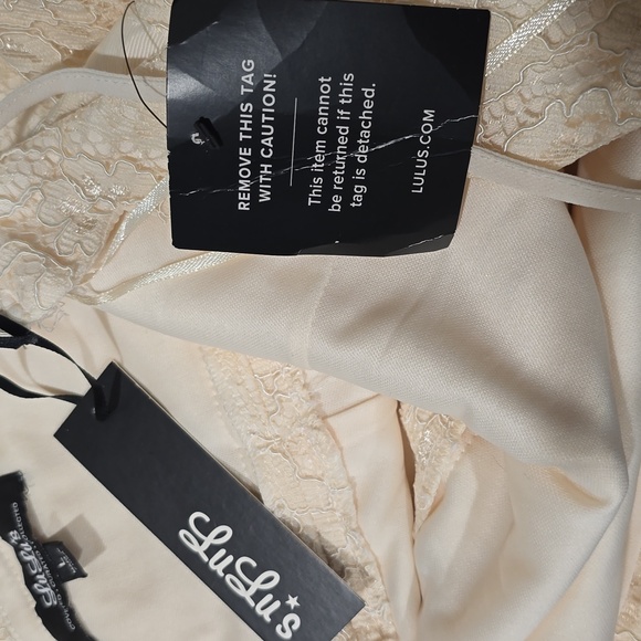 Lulus Bridal Zenith Ivory White Floral Lace Halter Neck Formal Maxi Dress - Picture 9 of 10